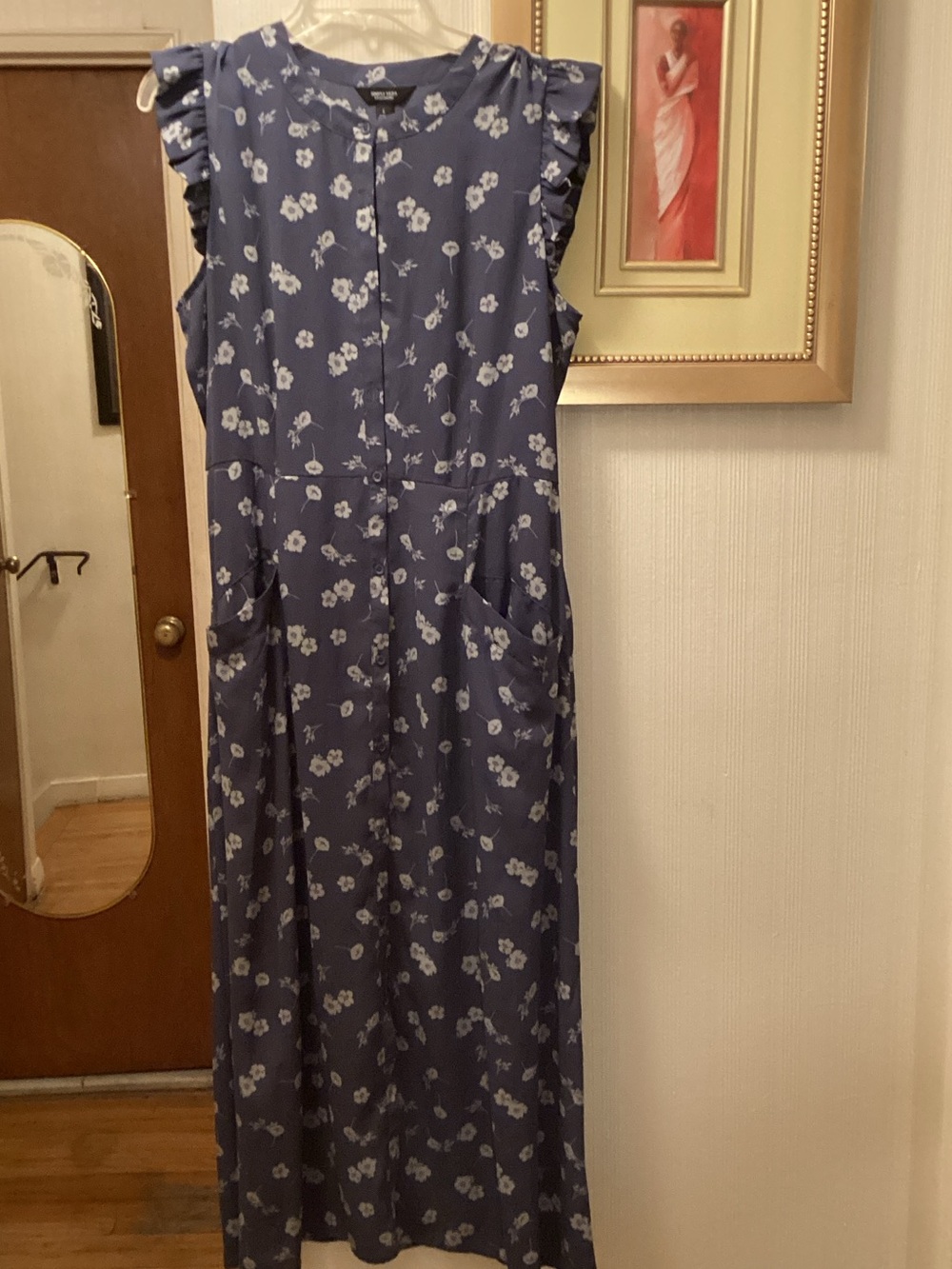 Simply Vera Vera Wang Blue Floral Maxi Dress